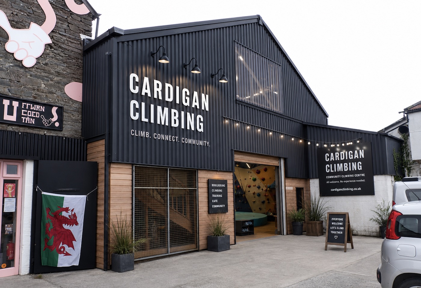 Cardigan Climbing — exterior view of the community climbing centre